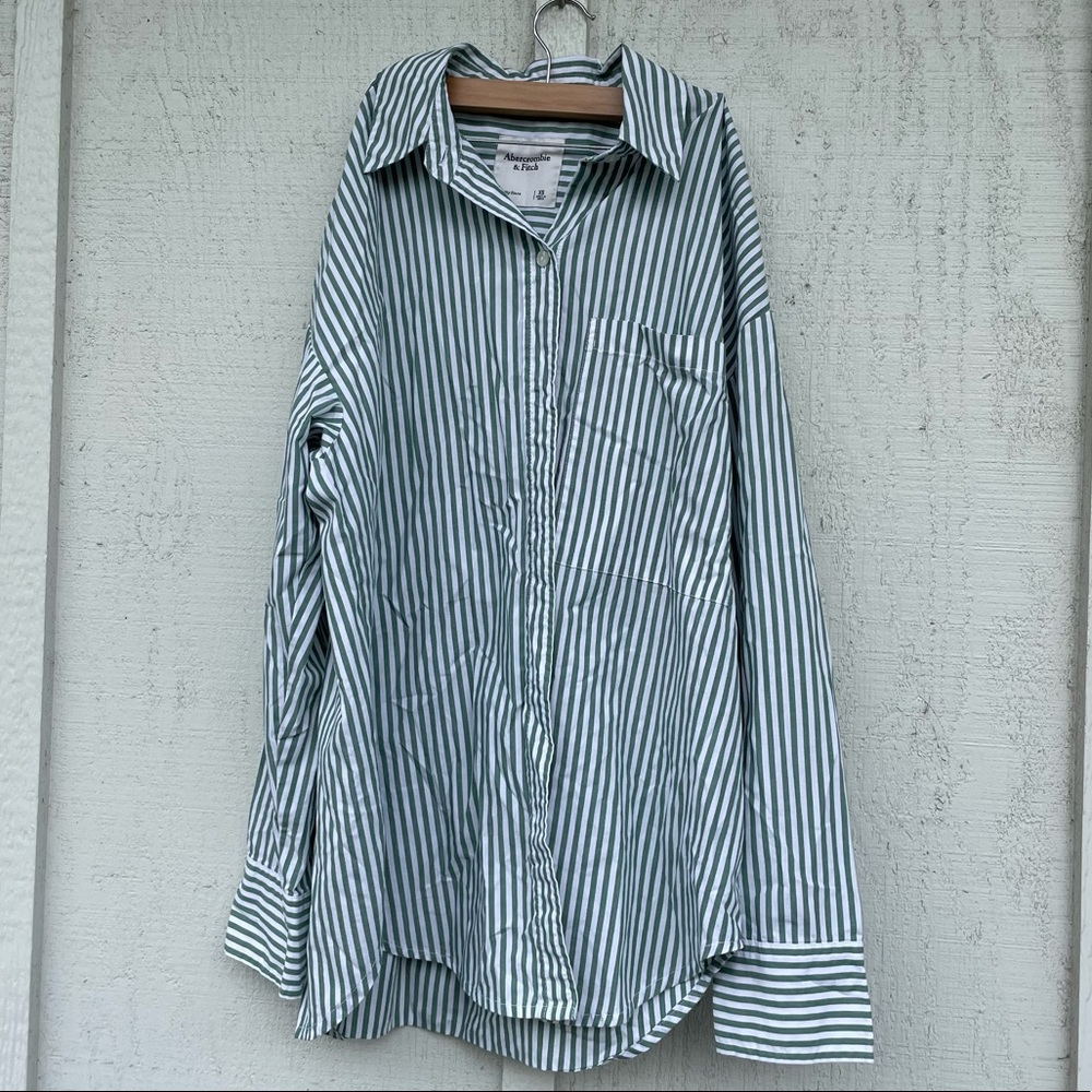 abercrombie oversized button down